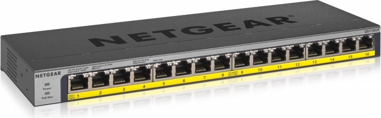 NETGEAR GS116LP 16‑Port Gigabit PoE+ Unmanaged Switch
