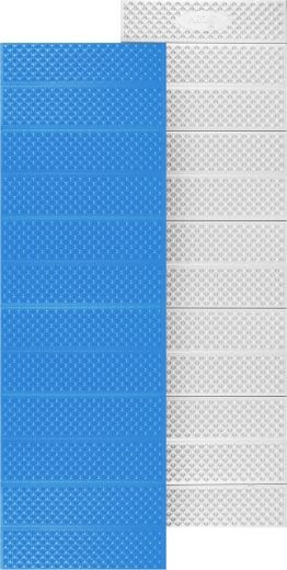 Folding foam sleeping pad with reflective layer blue