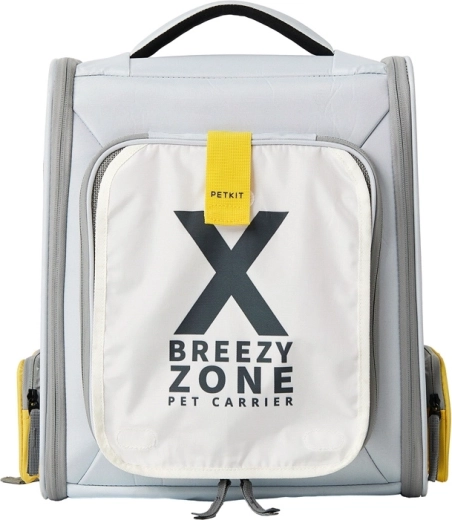 Petkit Breezy X zone mugursomas tipa mājdzīvnieku pārnēsājamā soma, pelēka