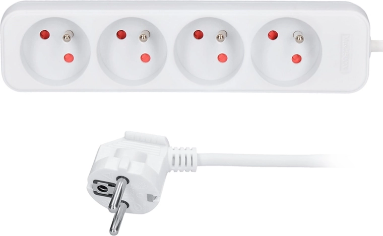 Solight pagarinātājs 4 rozetes balts 5 m