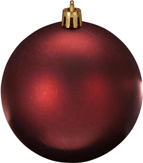 Burgundy Christmas baubles, diameter 6 cm, set of 12 pieces