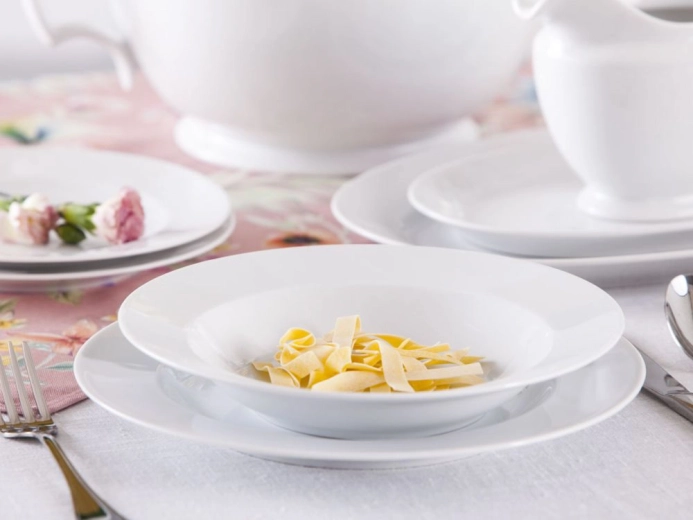 Dazzling whiteness and shine of porcelain