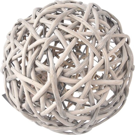 Rattan LED Decorative Light Ball 15 cm, Grey