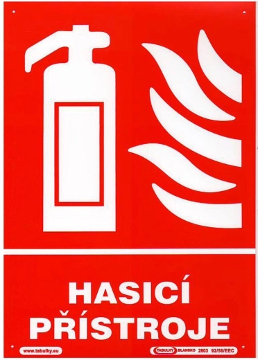 Zīme Ugunsdzēšamais aparāts A4 plastmasa