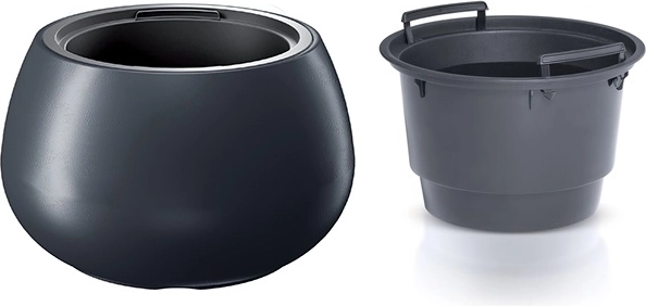 HEOS planter with insert 43.6 cm anthracite