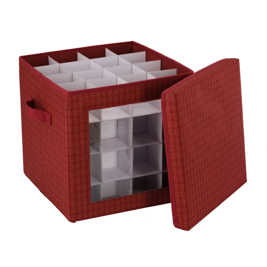 Internal compartments protect ornaments from damage