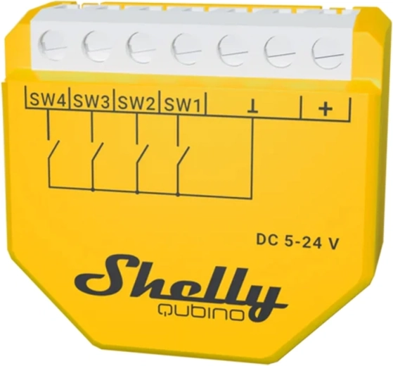 Shelly Wave i4 DC Z-Wave sienas ieejas modulis ar 4 ieejām