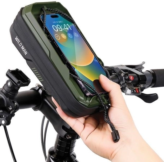 Wildman bike frame bag with phone holder GX330 black