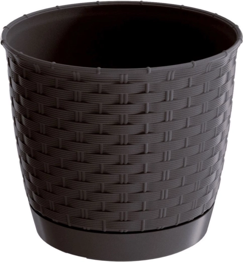 Puķupods Ratolla Round 30 cm, umbra, ar ieliktni