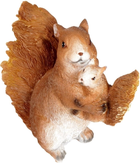 Vilde garden figurine squirrel with baby 15 × 8 × 15 cm