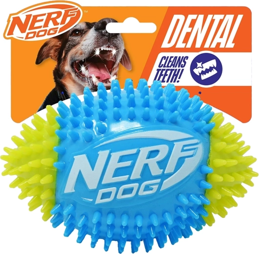 Nerf Dog pīkstošā futbola bumba ar radzēm 15 cm