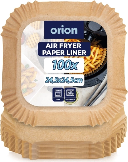 Paper liners for air fryer 24.5 × 24.5 cm, 100 pcs
