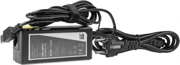 Barošanas adapteris Green Cell Pro 65W 20V 3,25A Lenovo datoriem ar Slim Tip savienotāju