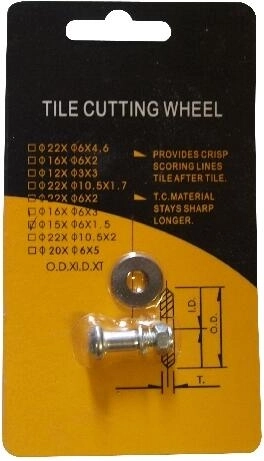 Rezerves cietmetāla griešanas ritenītis 16 × 1,5 mm, atveres diametrs 6 mm