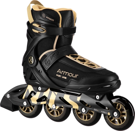 NILS Extreme Armour inline skrituļslidas – melna-zelta 913159-12