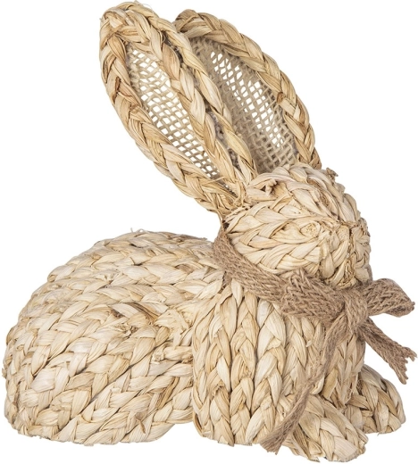 Dekoratīva pīta zaķa figūriņa 16 cm
