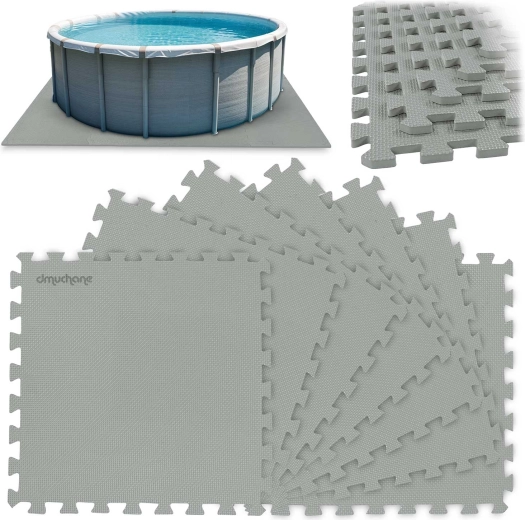 Putuplasta puzles paliktnis zem baseina 50 × 50 cm, 8 gab. (1,9 m²) – DMUCHANE
