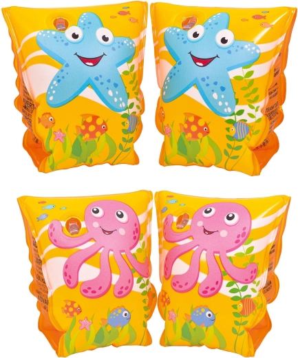 Bērnu piepūšamie peldriņķīši uz rokām 23 × 14 cm – motīvu mikss