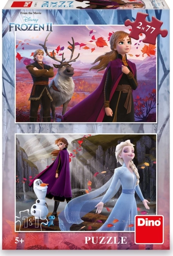 Dino puzle Frozen II Očekávání 2×77 detaļas