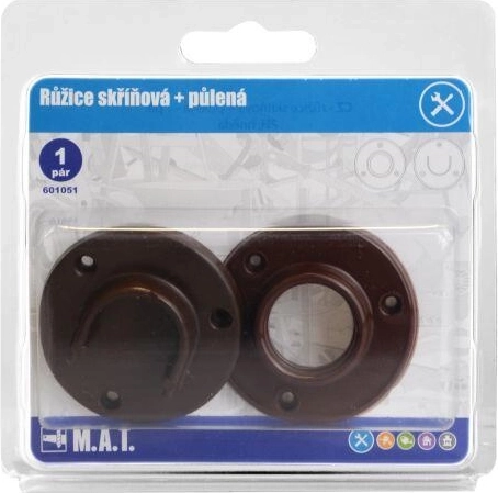 Cabinet rose, full and half – brown (1 pair)
