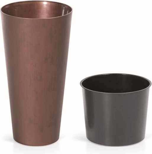 Tubus Slim Corten Flower Pot with Insert 25 cm