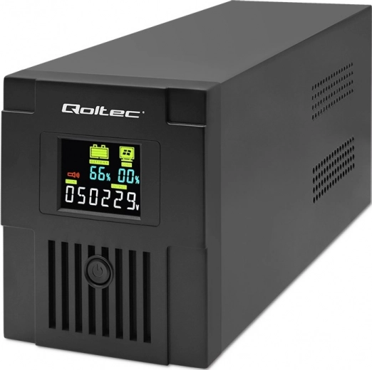 Backup Power Supply UPS Qoltec Monolith 1500 VA, 900 W with LCD and USB