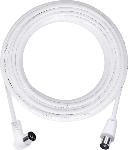 Solight antenna coaxial cable 3C2V with combined connectors 10 m white