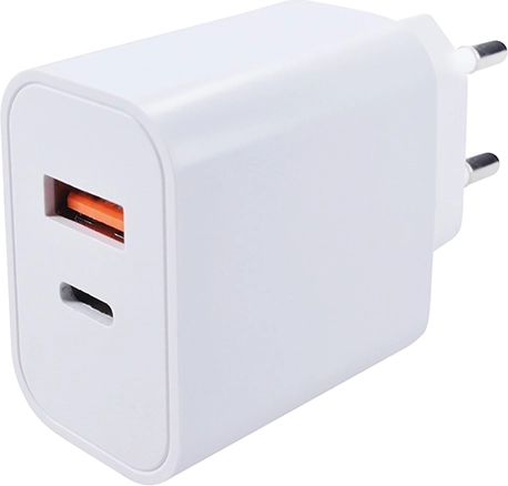 Ātrās uzlādes adapteris Solight USB-A + USB-C 20 W