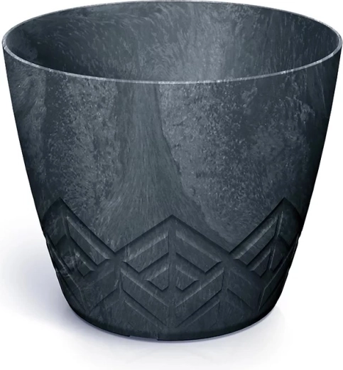 Authentic concrete effect and geometric decor