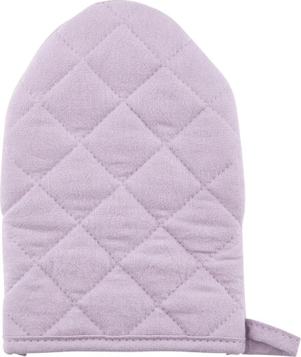 Cotton kitchen oven mitt 14 × 20 cm, light purple