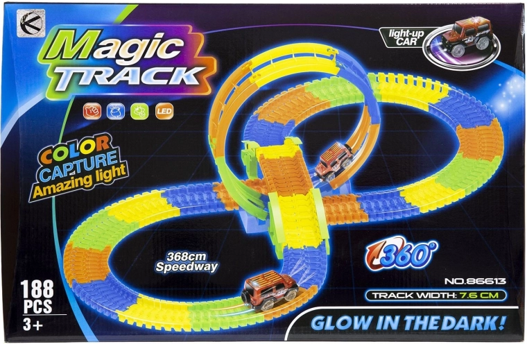 Glow-in-the-dark car track