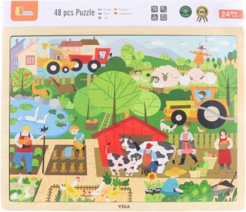 Koka puzle “Farma” 48 gabaliņi