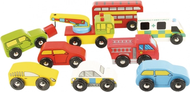 Bigjigs Rail koka automašīnu komplekts
