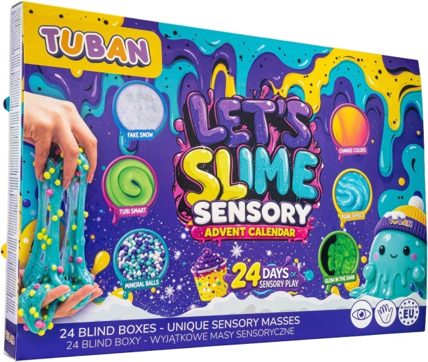 Adventa kalendārs Let's Slime – 24 dienas maņu un radošas izklaides