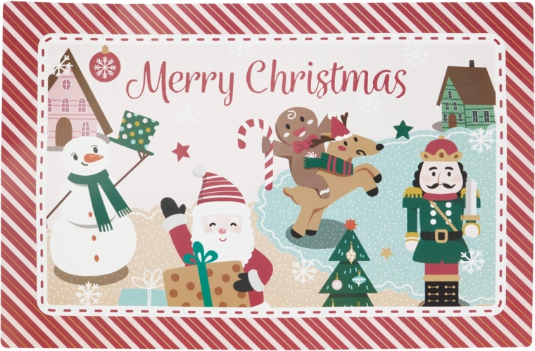 Ziemassvētku plastmasas paliktnis 43,5 × 28,5 cm