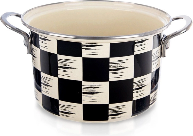 Enamel Pot Checkered 22 cm, 4 l