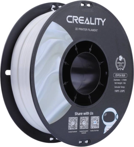 Creality CR‑PLA Silk filaments balts 1,75 mm