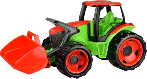 Traktors ar kausu, zili pelēks