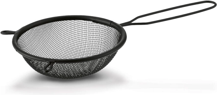 Metāla virtuves siets 12 cm, melns
