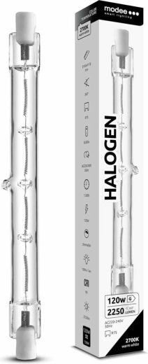 Modee halogēna spuldze R7S 118 mm 120 W silti balta, dimmējama