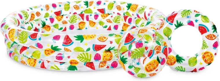 Piepūšamais baseina komplekts Hawaii bērniem 132 × 28 cm