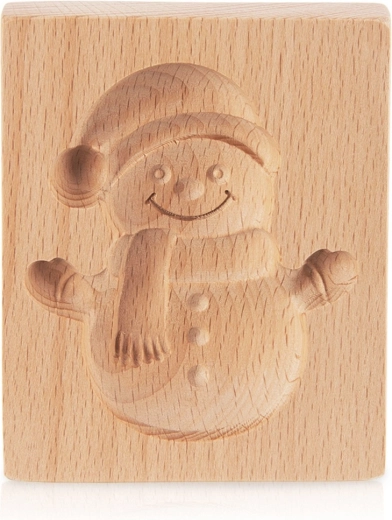 Koka formiņa cepumiem Sniegavīrs 11 × 9,5 cm
