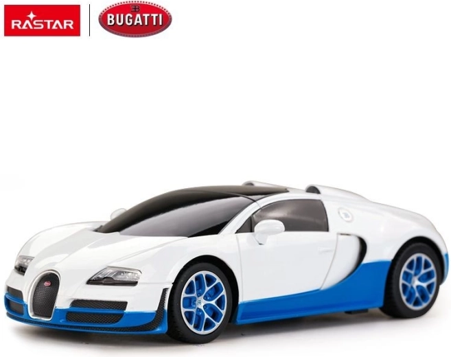 Bugatti Veyron Grand Sport tālvadības auto Rastar 1:24 balts - 1 gabals