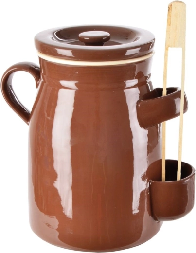 Ceramic fermentation jar 2.5 l with lid and tongs Orion