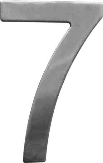 House Number STAR 7 in Stainless Steel 75 mm