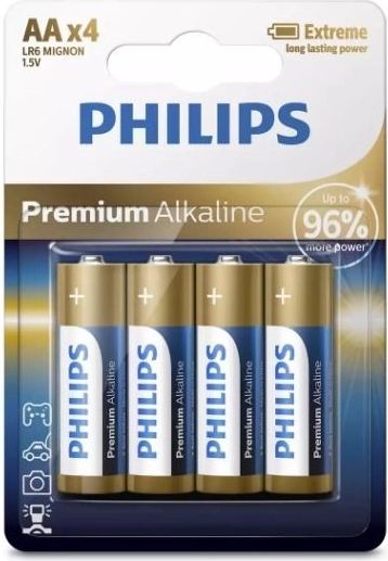 Premium sārma baterijas AA x4
