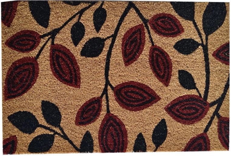 Kokosa un PVC durvju paklājiņš 40 × 60 cm “Lapiņas”