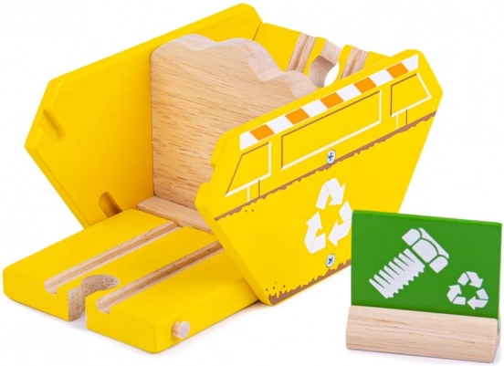 Koka pārstrādes konteiners rotaļu dzelzceļam BIGJIGS RAIL