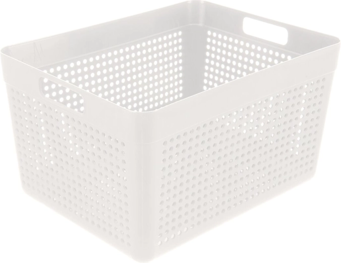 Plastmasas (UH) grozs Terra, balts 33,5 × 25 × 19 cm