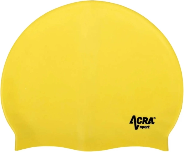 Peldēšanas silikona cepure Acra dzeltena - 1 gab.